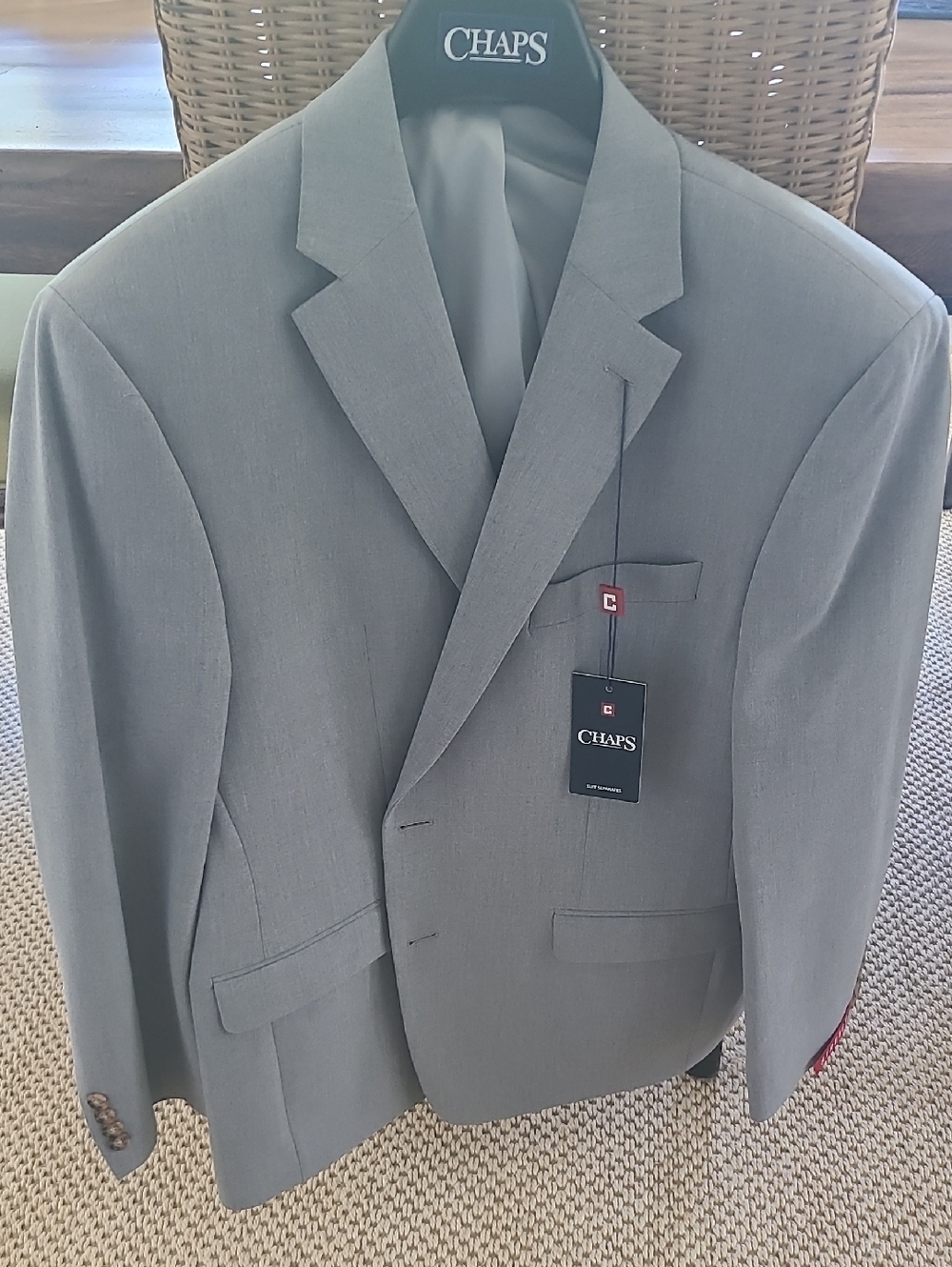Chaps BNWT Men's Gray Single-Breasted Blazer